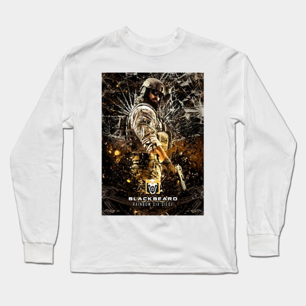 Rainbow Six Seige - BlackBeard Long Sleeve T-Shirt by syanart